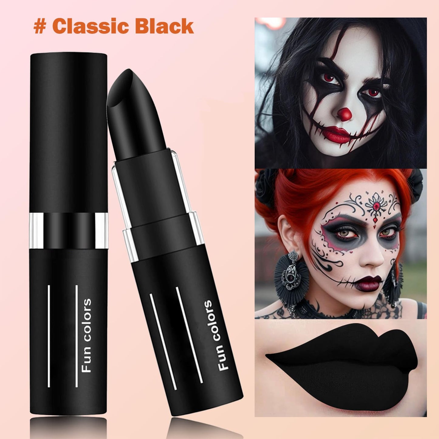 Generic 3 Pack Sweat-Proof Face Paint Sticks – Red, White & Black Skull Clown Makeup for Halloween, SFX Cosplay, Goth Looks, Safe for Lips & Eyes, Long-Lasting England Flag Colors