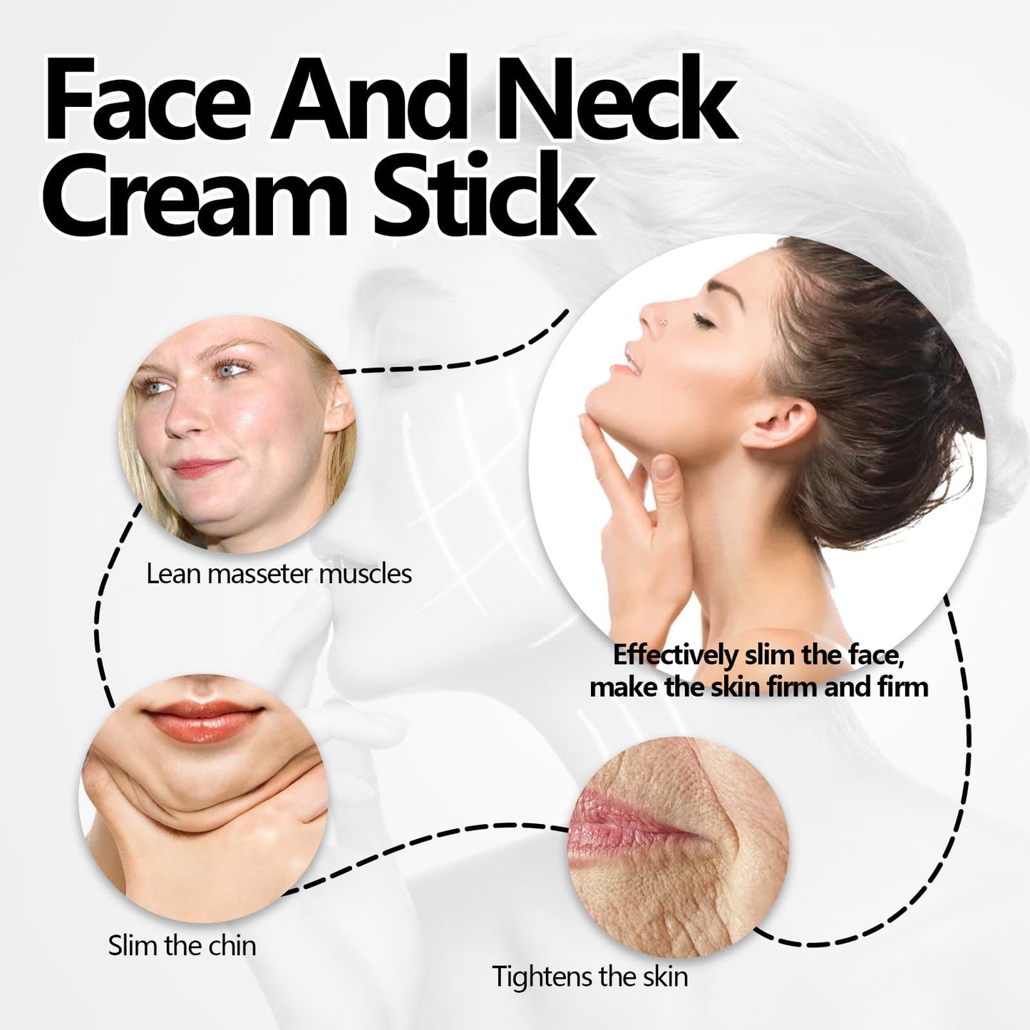 Turmeric & Vitamin C Face and Neck Firming Cream Stick, Hydrating and Brightening Skincare Balm, Smooths Wrinkles, Tightens and Lifts for Youthful-Looking Skin (1pcs)