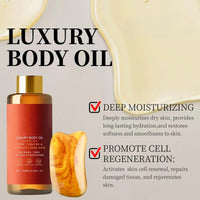 Magic Luxury Body Oil with Gua Sha Tool - Glow Remedy Oil for Skin Tightening & Hydration, Silken Essence Firming Body Oil for Women, Dry Skin & Massage Therapy