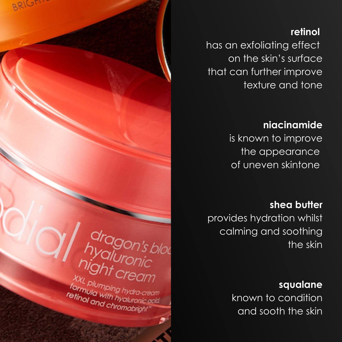 Rodial Dragon's Blood Hyaluronic Night Cream 50ml – Anti-Aging Night Cream with Hyaluronic Acid, Hydrating & Plumping Formula