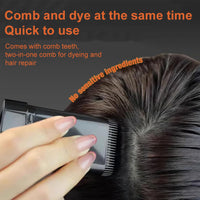 Hair Dye Comb Hair Colour Stick - 2-in-1 Hair Color Stick with Built-in Comb – Instant Grey Hair Cover-Up for Men & Women. Waterproof, Sweat-Proof, & Portable. Easy, Safe & Convenient Brown Hair Dye C