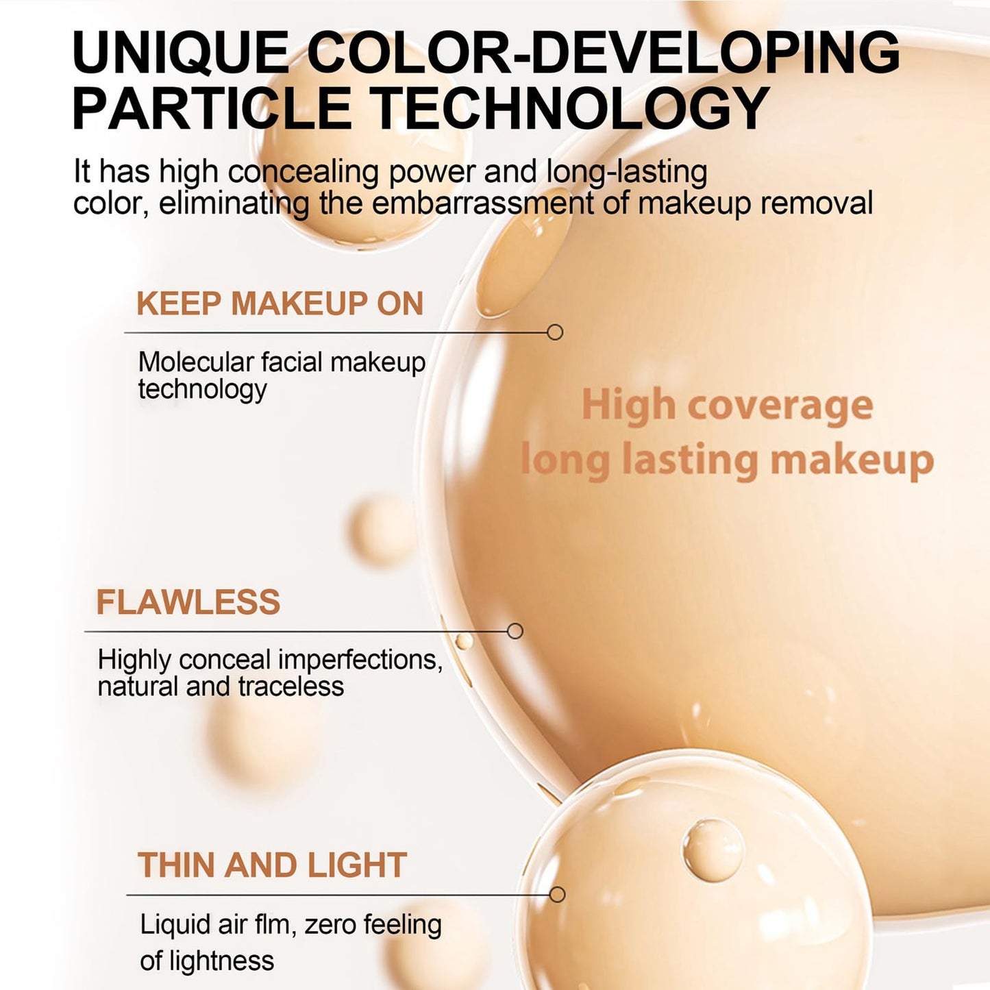 SHEBEEDO 4 In 1 Foundation Liquid, Biomimic Colour Changing Foundation, Full Coverage Foundation and Concealer, Moisturizing Liquid Foundation Makeup, 30ml
