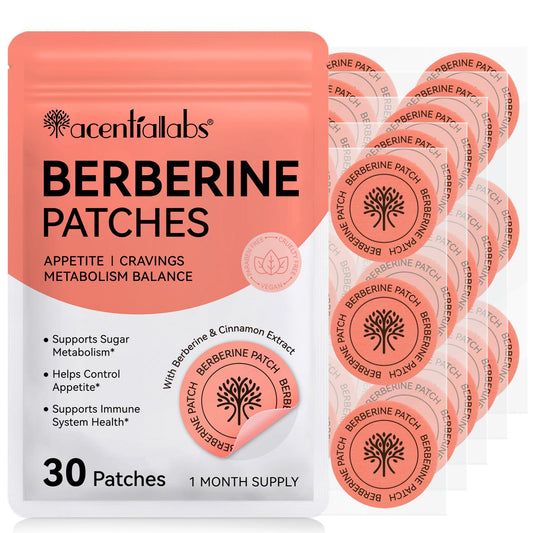 Datival Berberine Patches, Botanical Formula with Berberine, Chromium, 8-Hour Steady Release for Healthy Shape, 30 Patches