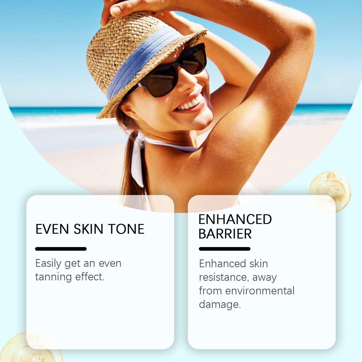 OuXing Sunless Tanning Drops,60ml Nourishing Tan Enhancer Dro-ps,Ta-n-ning Dr-ops,Self Tanning Dr-ops,Body T-a-n Dro-p,T-an without UV Damage,Ta-n Accelerator for Sun,Ta-nning Drops Face