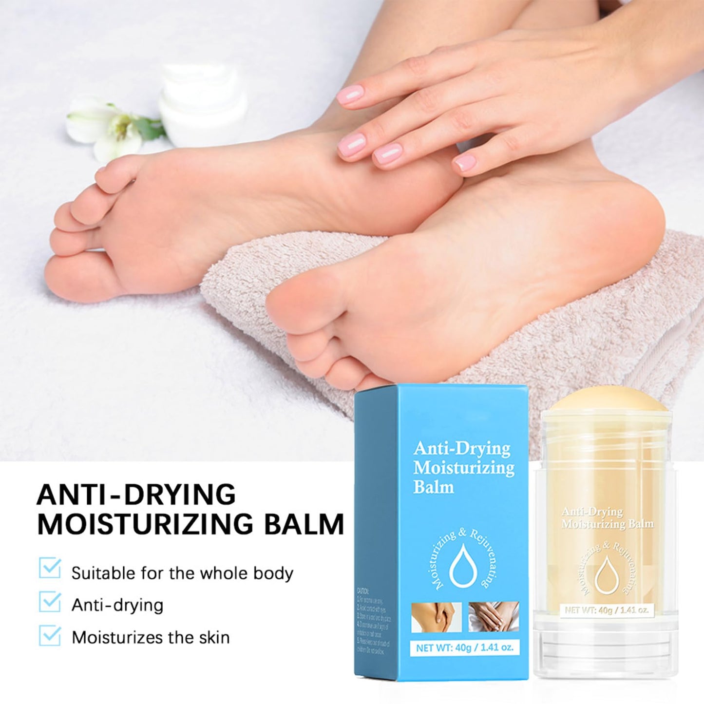 NLFOX Foot Cream - Cracked Heel Repair Cream - Foot Care Cream for Very Dry Feet & Hands - Foot Cream for Cracked Heels and Dry Skin Deep Moisturizing,Callus Remover Nourishes Soften