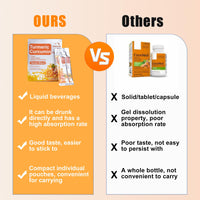 VSYLICN 30 Packs Turmeric Liquid with Black Pepper & Ginger - High Strength Curcumin Supplements - Easy Swallow Liquid Drink - Tonic, Joint Health & Support Heart Brain - Vegan - 1 Month Supply