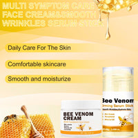 TBeautfave Bee Venom Cream&Bee Venom Firming Serum Stick – Multi Symptom Care Face Cream,Smooth Wrinkles Hydrate Skin Serum Stick,Anti Aging Serum,Skin Care Sets,Deeply Moisturize,Restore Vitality