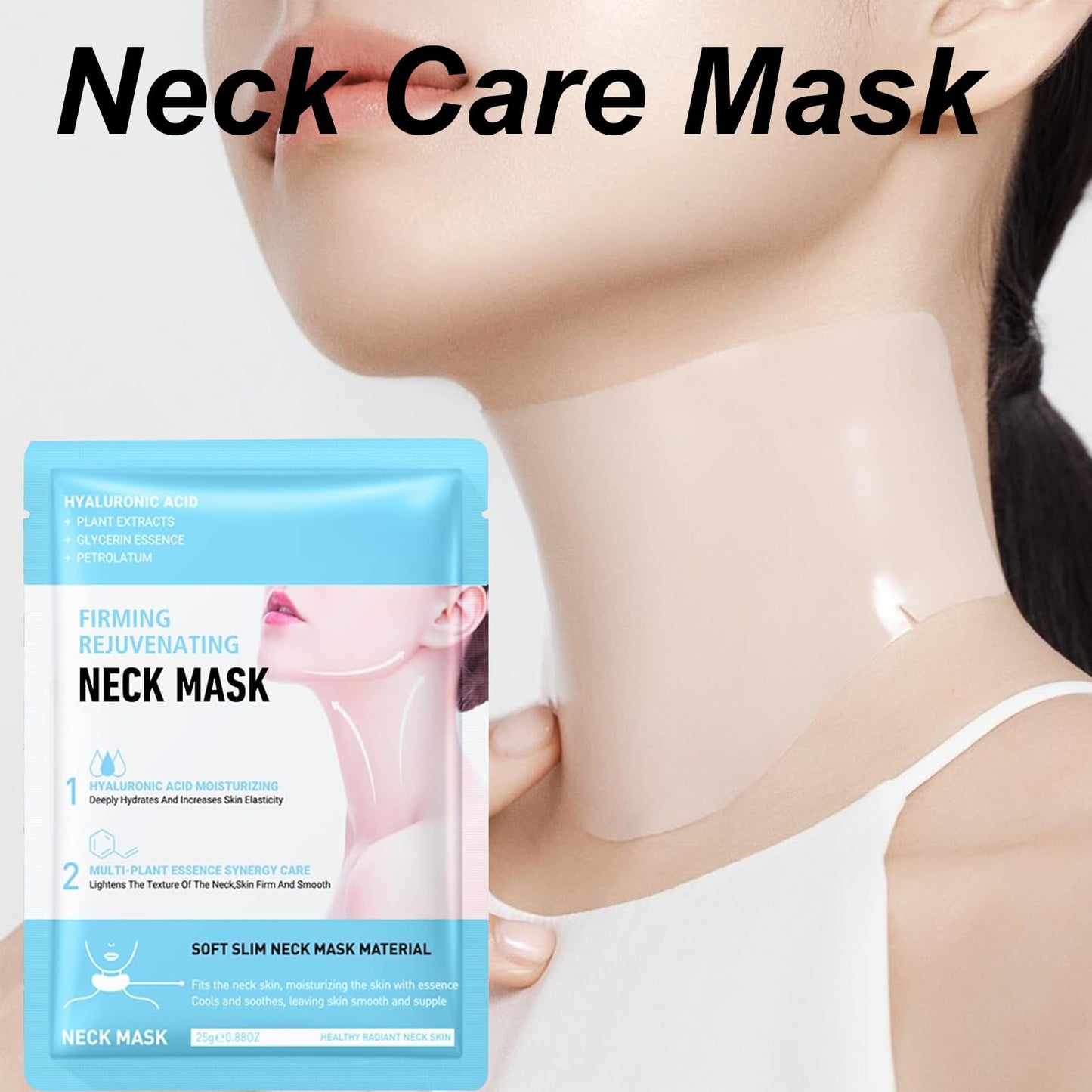Bavooty Firming Rejuvenating Neck Mask,Neck Tightening &Wrinkle Patches,Moisturizing Mask,Revitalizes and Improves Skin Elasticity for Tired Skin,7pcs