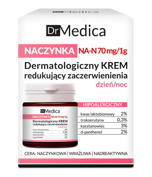 Bielenda Dr Medica Capillaries Dermatological Face Cream Reducing Skin Redness Day Night 50ml