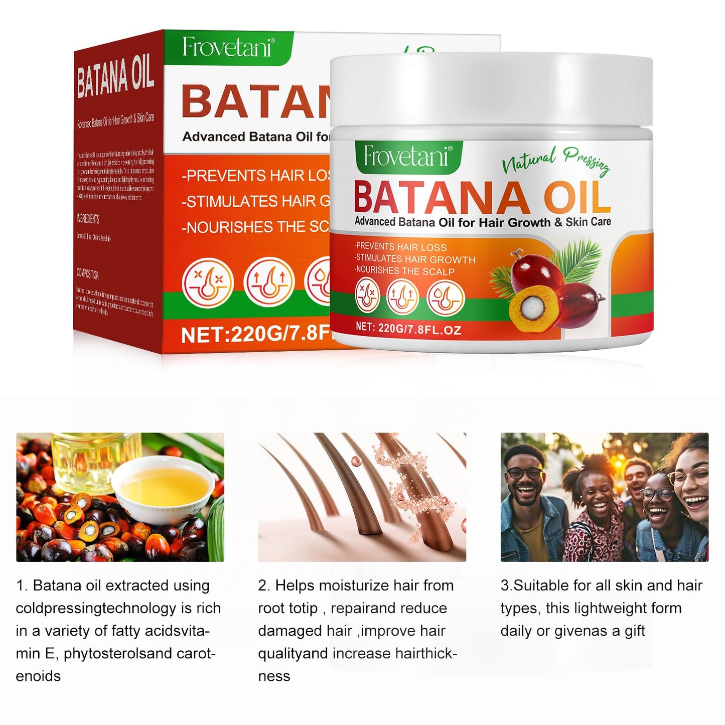 Generic Batana Oil for Hair Growth, 100% Organic Batana Oil for Hair Mask, Scalp & Hair Growth Oil, Natural Raw Batana Oil to Repair Damaged Hair & Skin, Healthier & Strengthening Hair Growth (120, Grams)
