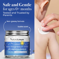 Baby Magnesium Lotion with Calcium & Vitamin D | Support for Sleep, Heart, Bone, Nerve, Gut and Muscle Health | Alternative to Melatonin | Lavender & Chamomile 4.2 fl oz