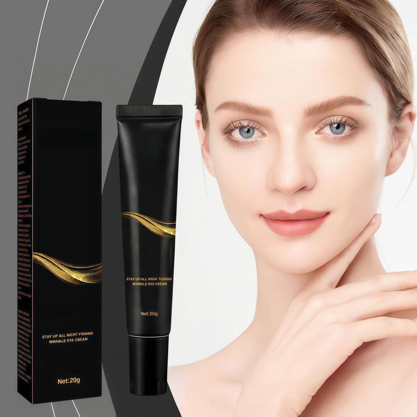 Fankayi Caffeine Eye Cream for Dark Circles and Puffy Eyes,Hyaluronic Acid Under Eye Cream for Dark Circles and Puffiness Anti Aging,E-ye Cr-eam for Lines and Wrinkles and Da-rk Cir-cles