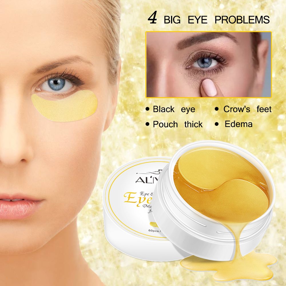ZODENIS Under Eye Patches (20 Pairs) - 24K Gold Mask Amino Acid & Collagen, for Care, Masks Dark Circles and Puffiness, Beauty Personal Care (Gold)