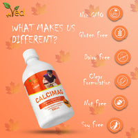 Ved Calcium, Magnesium, Vitamin D3 and Zinc Vegan Liquid Supplement, Supports Bones, Teeth and Muscle Function. 500 ml.