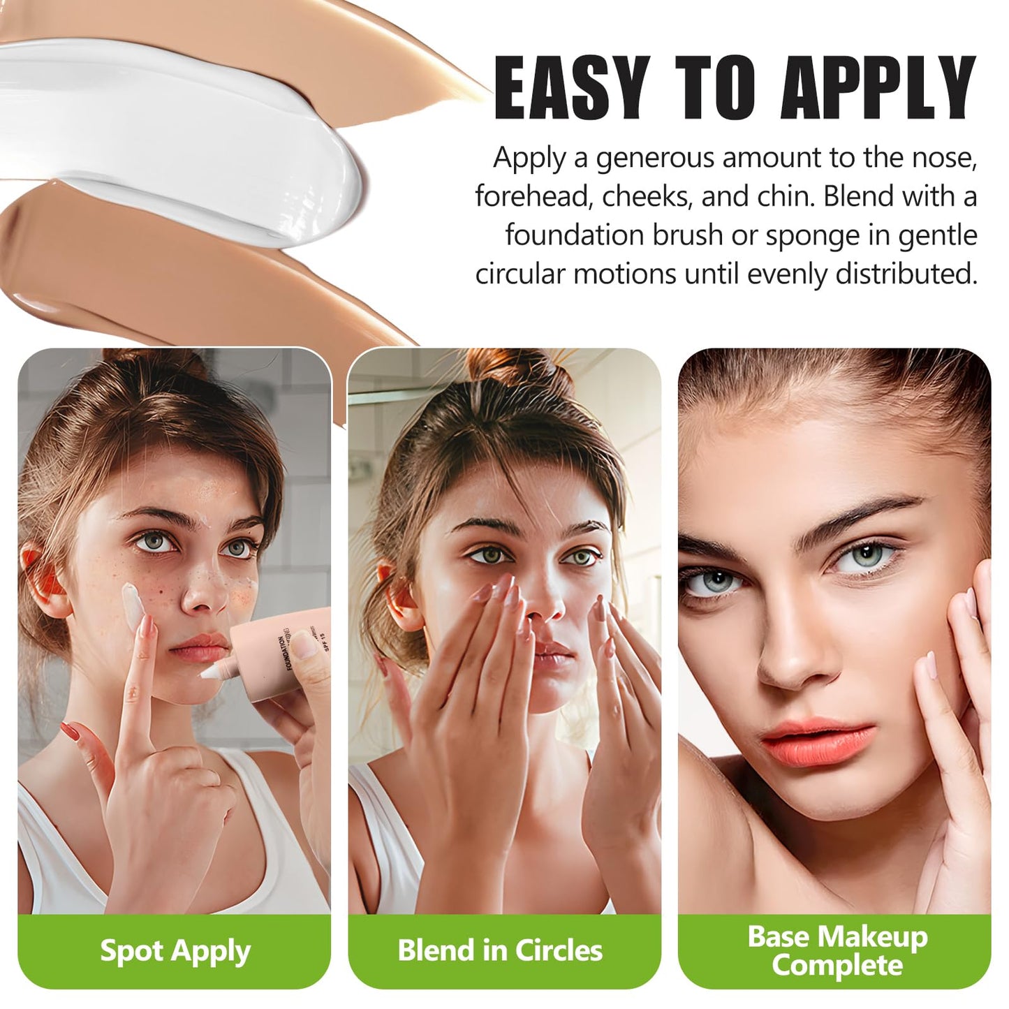 leyosger TLM Color Changing Foundation, Face Cover Concealer Cream, Warm Skin Tone Foundation, Moisturizing Liquid Foundation Makeup Base, Waterproof Poreless Foundation SPF15, Pack of 1 (B, 30ML)