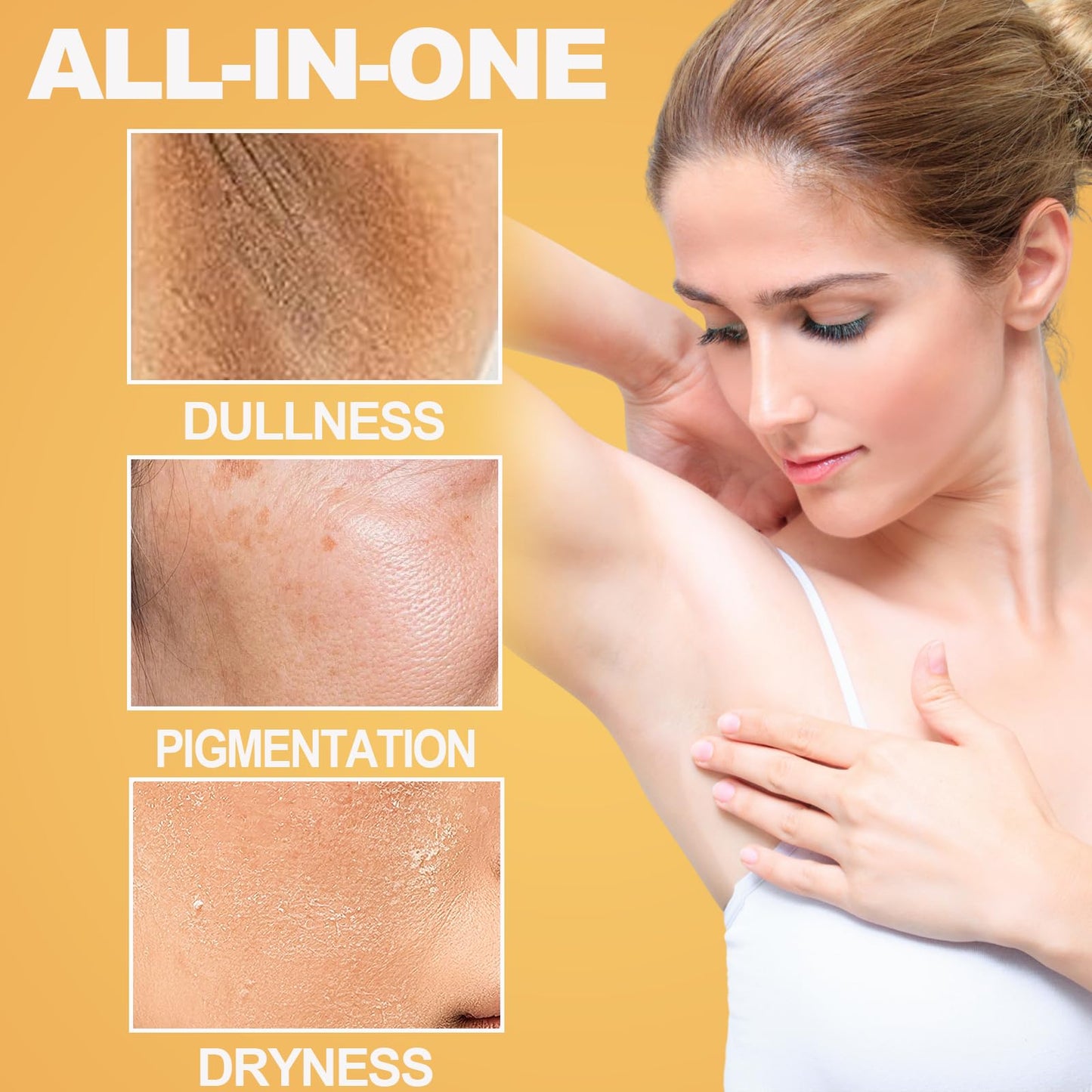 Kojic Acid Underarm Cream, Dark Underarms Treatment Skin Lightening Cream for Dark Knees & Elbows, with Alpha Arbutin & Niacinamide, Brightens, Smooths & Evens Skin Tone, Non-Greasy Formula, 50ml