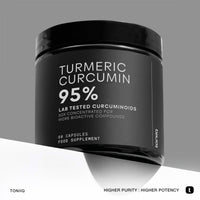 Toniiq Turmeric Curcumin - Ultra High Potency 60:1 Extract with 95% Curcuminoids - 800mg Per Serving - Black Pepper & MCT Oil for Enhanced Absorption - Third-Party Lab Tested - 60 Capsules