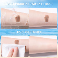 Guegine Leg Makeup to Cover Veins,Leg Makeup Full Coverage Waterproof,Body Concealer Long-Lasting,Light,Easy to Apply,Anti-Fading (Dark Skin Color,100g)