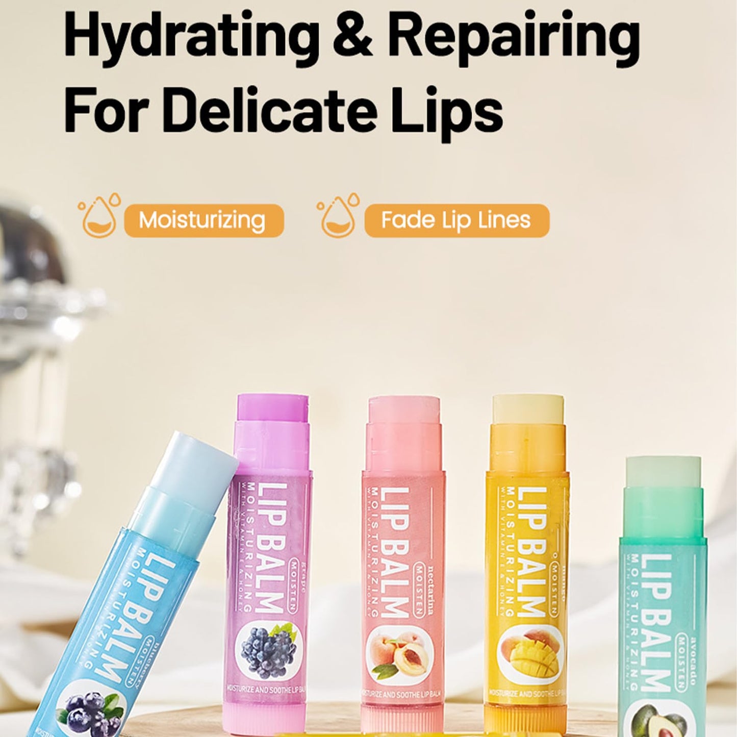 SHEBEEDO Lip Balm Set, Flavoured Lip Balms with Vitamin E and Honey, Moisturising Lip Balm Multipack, Protect & Hydrate Beewax Lip Balm Stick, Lip Moisturiser, Lip Gloss Sets for Teenage Girls