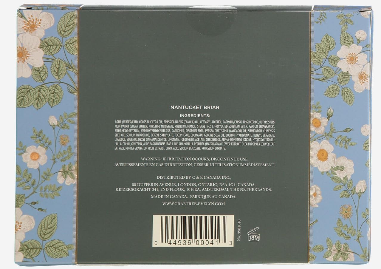 Crabtree Evelyn Nantucket Briar Hand Therapy Gift Set 3 X 100g (Pack of 3) - Gift for all occasions