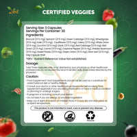 Ved VED Balance of Veggies Supplements, Fresh Superfood Formula with Vitamins and Minerals from Vegetables, 90 Vegan Capsules (Pack of 1)