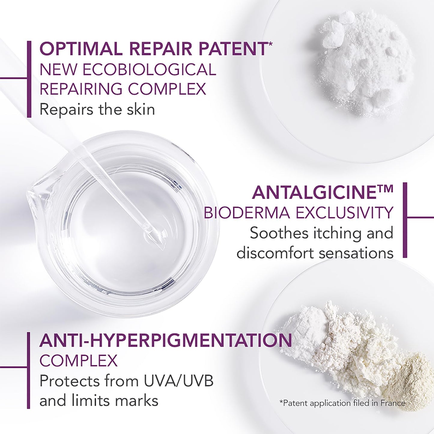 Bioderma Cicabio SPF50+ Cream - Repairing, Soothing & Protecting Cream with SPF 50+, Limits the Risk of Hyperpigmentation & Repairs Skin Exposed to Sun 40 ml
