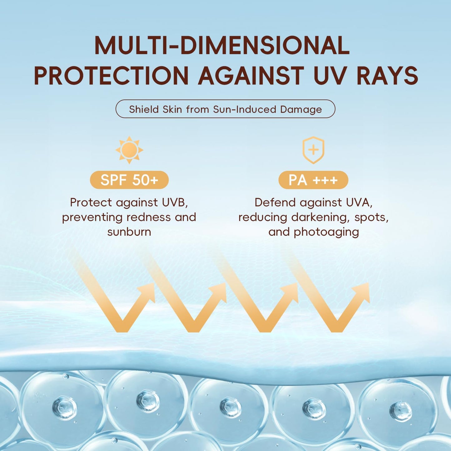 LAIKOU Rice Sunscreen SPF 50 PA+++, Ultra-Light Face & Body Sun Cream with Niacinamide & Hyaluronic Acid, Lightweight, Non-Greasy Moisturiser for All Skin Types, UVA/UVB Protection, 50g (Pack of 2)