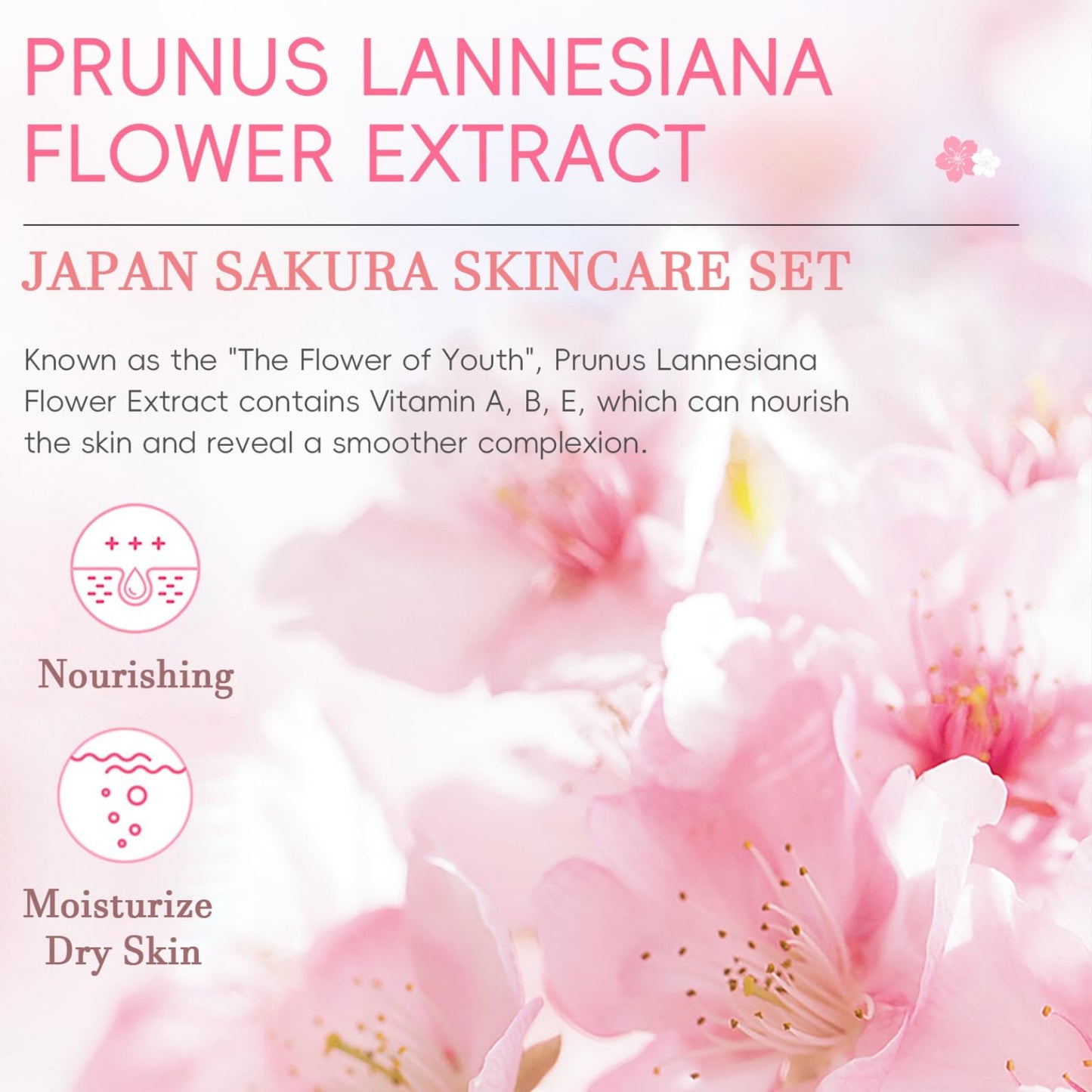 Sakura Skin Care Sets & Kits - Christmas Skincare Set for Teenage Girls Gifts - Sakura Pamper Gifts for Women - Facial Kit with Cleanser, Serum, Cream, Lip Mask, Mud Mask, Sunscreen
