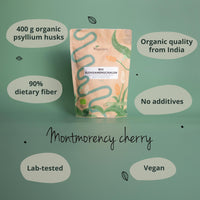 Vegavero Organic Psyllium Husk 400g | 5000 mg per dose | Pure Natural Soluble Fiber Supplement | NO Additives | Lab Tested | Vegan