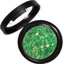 RUICHING Glitter Green Eyeshadow, Shimmer Single Eyeshadow, Bright Sparkly Eye Glitter Eye Make-Up, High Pigmented Long Lasting Colourful Metallic Smokey Christmas Eyeshadow Makeup for Women