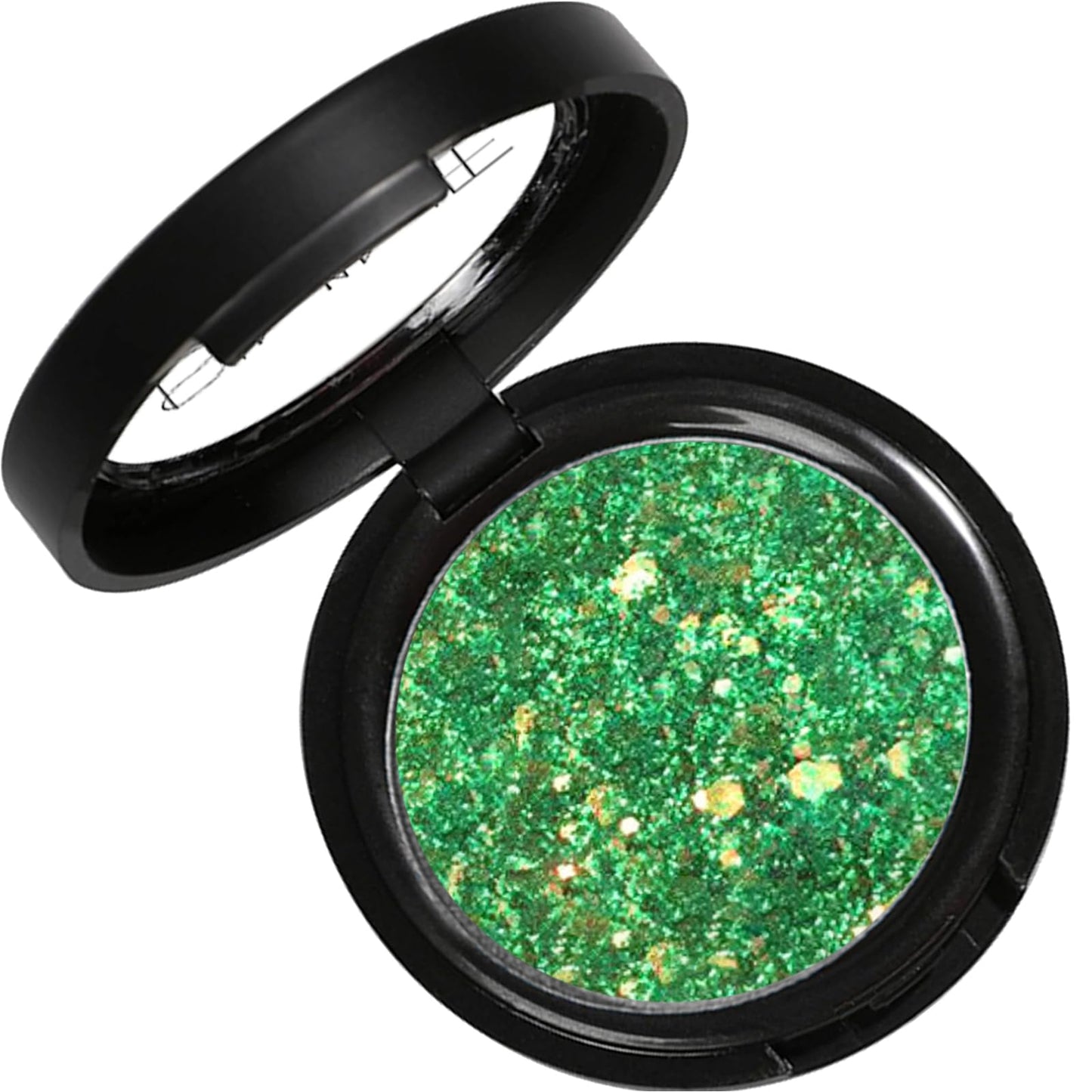 RUICHING Glitter Green Eyeshadow, Shimmer Single Eyeshadow, Bright Sparkly Eye Glitter Eye Make-Up, High Pigmented Long Lasting Colourful Metallic Smokey Christmas Eyeshadow Makeup for Women