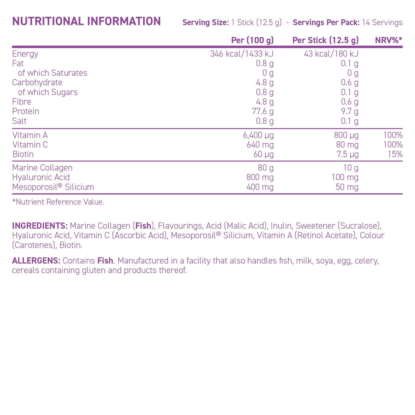 Applied Nutrition - Coleen Rooney - Marine Collagen - Anti-Aging Formula - Best Skin Rejuvenation - Best Joint Support - Radiant Complexion - (14 Sachets - 12.5g Each) (Citrus)
