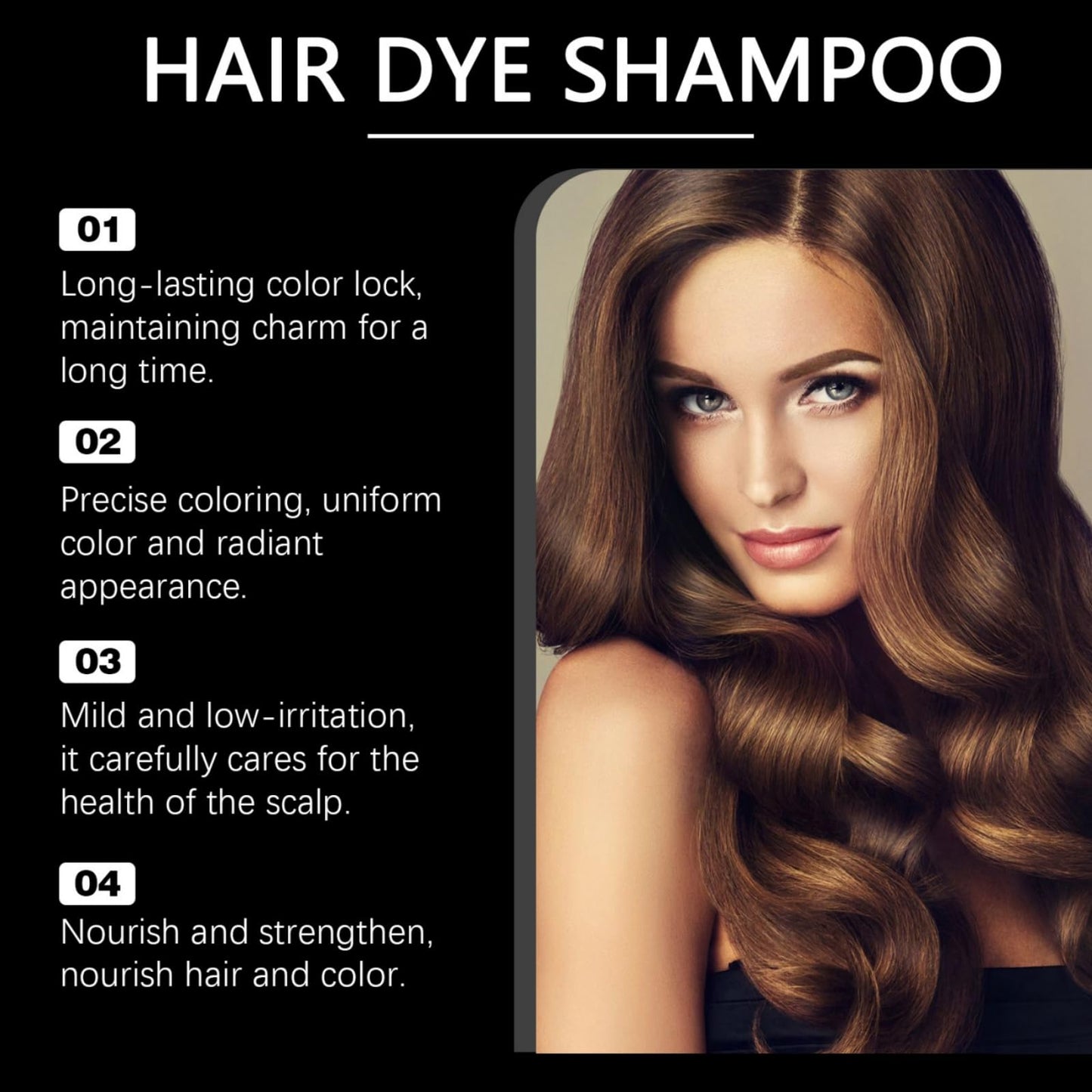 SingHao Polar Hair Dye Shampoo,Black Hair D/ye Shampoo 3 in 1 for Gray Hai/r,Nova Hair D/ye Sh/ampoo,Ha/ir Care Instant Dy/e Sha/mpoo,3 in 1 Instant Ha/ir D/ye Sha/mpoo,Semi-Permanent Gray H/air CoverageBlack