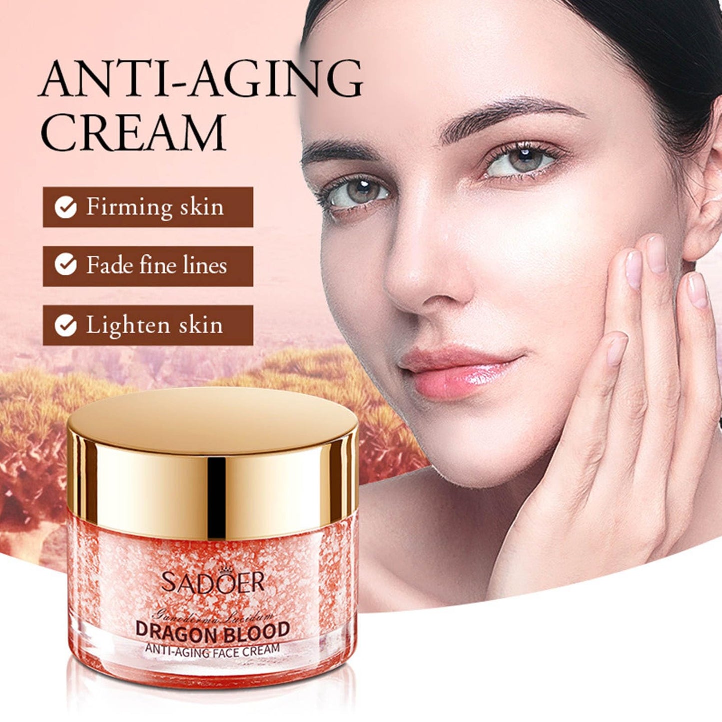 Grospe Dragon Blood Face Cream, Dragon Blood Cream, Dragon Blood Anti-Aging Face Cream, Hydrating Moisturising Glowing Rejuvenating Anti Aging Face Cream for All Skin Types 50g