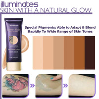 NLFOX All Over Complexion Perfector - Body Coverage Perfector Waterproof - Tattoo Cover Up Makeup Body Foundation Full Coverage - Body Coverage Perfector All in One Moisturiser Concealer,74ml