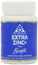 Bio-Health Extra Zinc Food Supplement with Vitamin B6, Magnesium and Copper Supports Normal Function of The Immune System Suitable for Vegetarians and Vegans, 60 Capsules