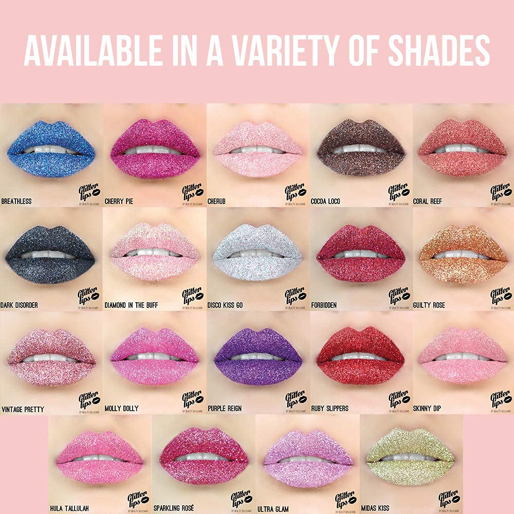 BEAUTYBLVD Glitter Lips, Cruelty Free Lip Kit - Cherub