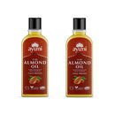Ayumi Pure Almond Oil, Rich in Fatty Acids to Keep Skin Protected From Dryness & Wrinkles, Alleviates Dry Hair & Scalp Conditions - 2 x 150ml