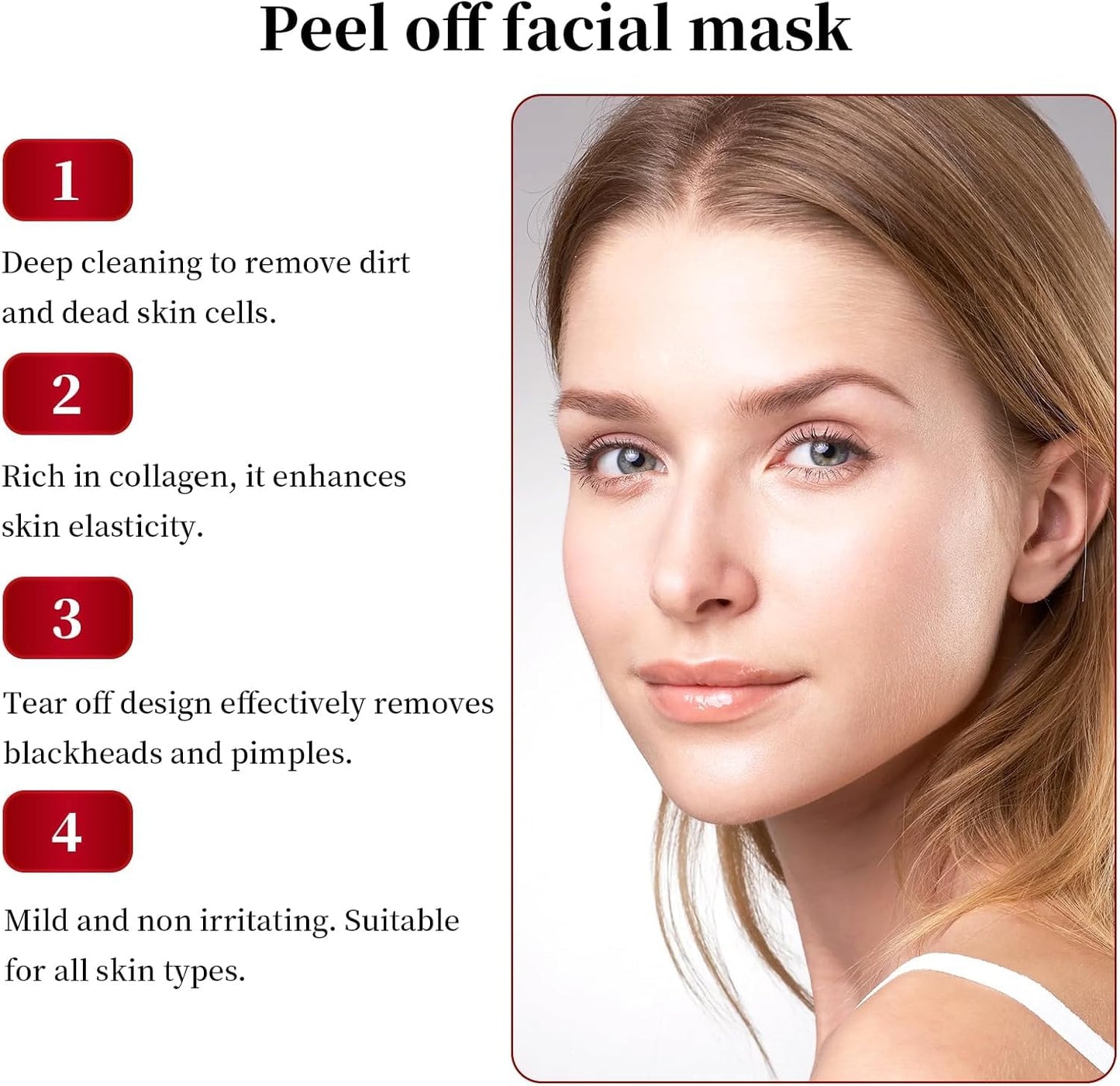 Real Collagen Fit Peel Off Facial Mask Restore Skin Elasticity,Collagen Night Wrapping Mask,Collagen Wrapping Mask,Hydrolyzed Collagen Perfect for Dry & Dehydrated Skin (2Pcs)