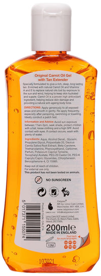 Calypso Carrot Oil Tan Extending Gel | Optimises Natural Tan | Added Moisturisers | 200Ml