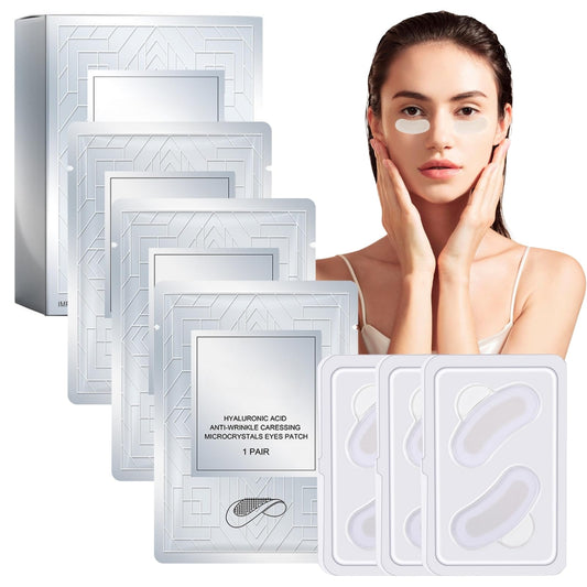 Cureluxe Pack of 3 Micro Needle Patches - Dissolving Microneedle Eye Patches with Vitamin E,Collagen,Hyaluronic Acid - Anti-Wrinkle Microneedle Patches - Collagen Eye Patches for Dark Circles & Puffy Eyes