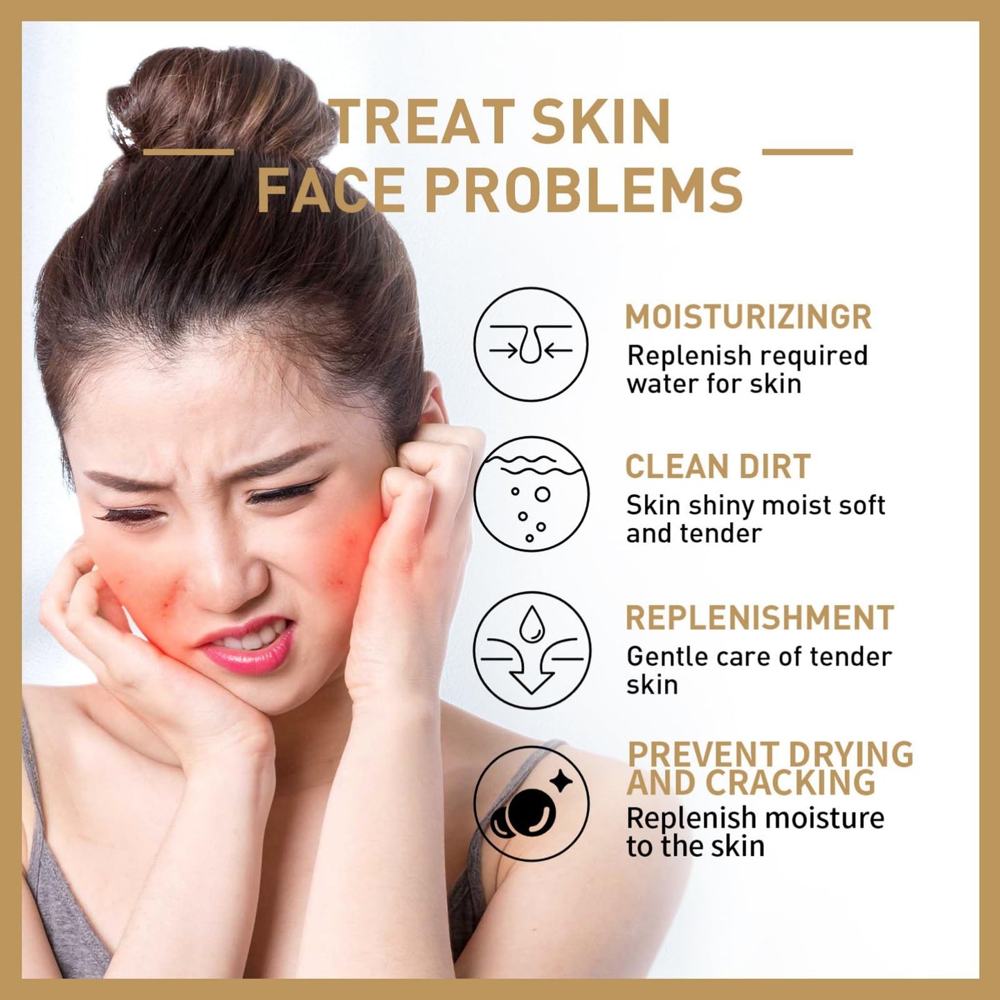 100ml Organic Rice Serum,Face Serum Brightening Serum,Anti-Wrinkle White Rice Face Serum,Rice Hyaluronic Acid Serum for Face,Face Moisturizer For Women,Hydrate & Plump Skin,Rice Hydrating Serum