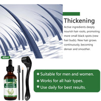 AmiCera Rosemary Oil for Hair Growth, Organic Pure Rosemary Essential Oil, with Derma Roller for Hair, Hair Strengthening for Men Women, Scalp Massage & Nourish, Eyebrow Eyelash Growth Oils, 60ml, 2 Brushes