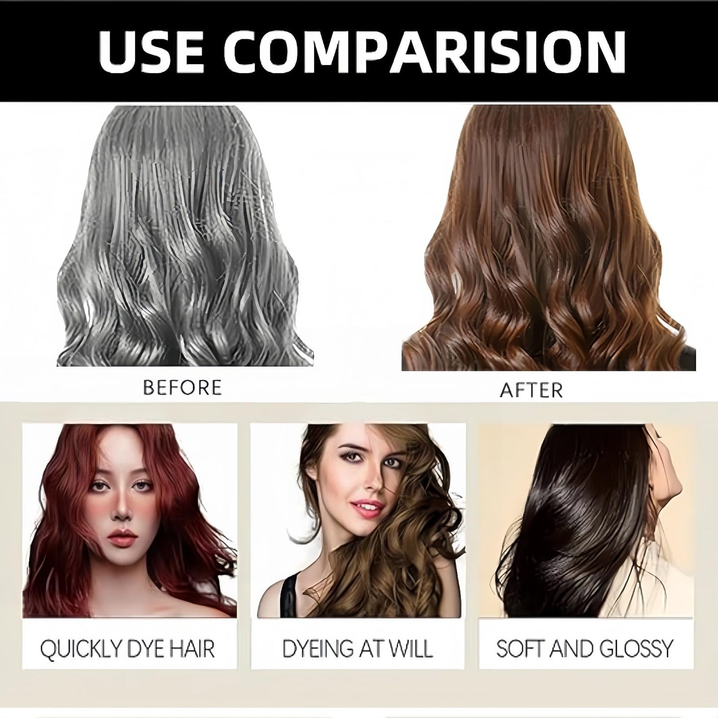 Generic Polar Ha/ir Dye Shampoo,Hair D/ye Shampoo,Instant Hai/r Dy/es Shampo/o,H/air Color Shamp/oo 3 In 1,Natural Plant Ha/ir D/ye Sha/mpoo,Colour Sh/ampoos Cover Grey Hairs#Dark Brown