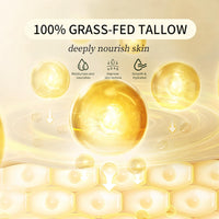 QinZiEn Tallow and Honey Balm,Beef-Tallow Skin Care,Beef-Tallow Moisturiser,Beef-Tallow Face Cream,Smooth Organic Beef-Tallow Skin Lightening Cream,Deeply Moisturizing Beef-Tallow for Dry Skin Face Balm