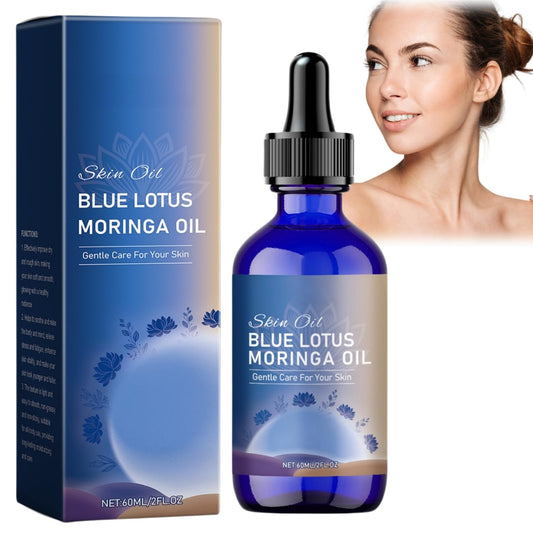 Xunzhi Blue Lotus Moringa Oil,Natural Body Oil,Moringa Oil for Face, Hair and Body,Nourishing and Moisturising Blue Lotus M/oringa O/il,Body Moisturizer,Nourishing B/ody O/il,B/ody Lotion for Women,60ml
