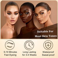MEITREND Brown Eyebrow Tint Kit - 2-in-1 Eyelash Tint & Eyebrow Dye Dark Brown - Natural Eye Lash and Eye Brow tint - Brown Eyelash Dye Last to 4 Week - Waterproof Brow Dye Fast Colouring