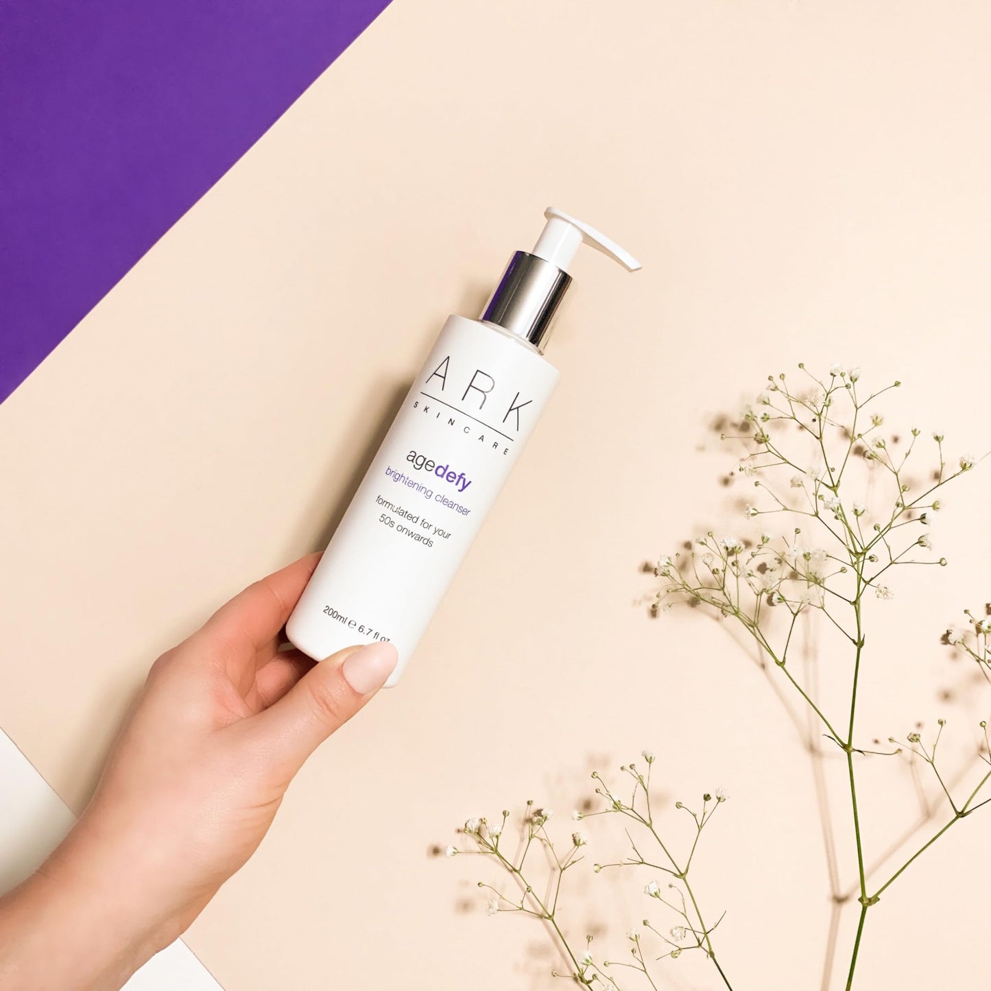 ARK Skincare Age Defy Brightening Cleanser, For Mature Skin, Hydrating Daily Cleanser with Vitamin C, Red Algae & Blackcurrant, 200ml