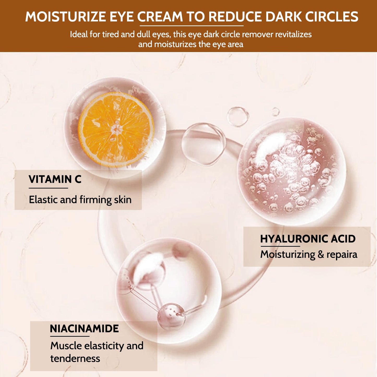 Trendyfave Eye Cream Anti Aging, Eye Cream For Dark Circles And Puffy Eyes, Moisturising Eye Tightening Cream, Under Eye Cream, Fade Fine Lines, Tight, Reduce Eye Bags