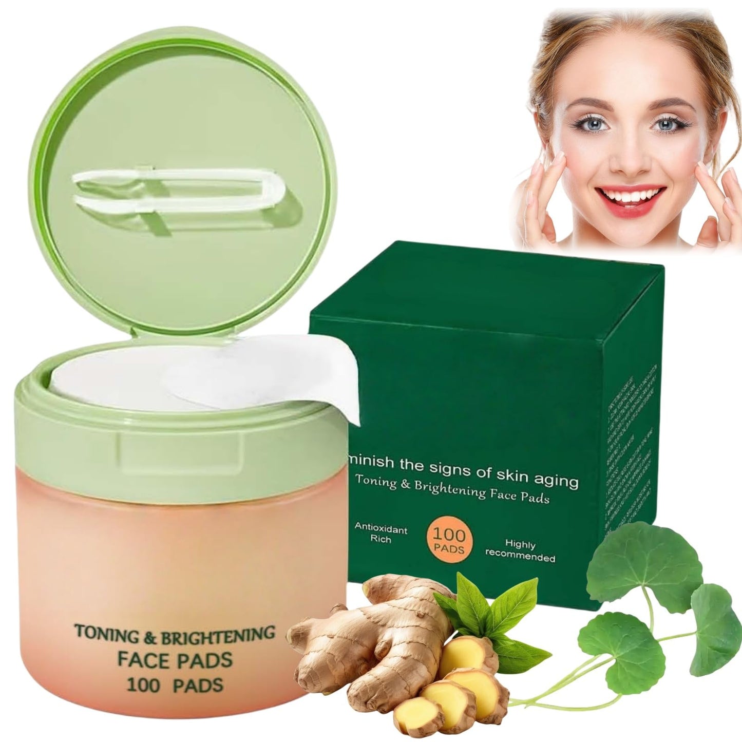 Xunzhi T/oner Pads Korean Skincare,100 Pads Moisturizing Cotton Pad/s,Anti-Aging and Brightening Toner Pad/s,Centella Hydrating Cottonpads,Calming Toner P/ads,Pore Minimizing P/ads,Face Exfoliator Pa/d